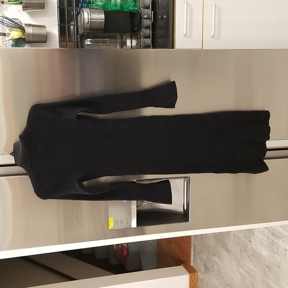 💕FAVORITE DAUGHTER💕 Lena Long Cardigan ~ Black M NWT Ribbed Cotton Cashmere - Picture 9 of 16